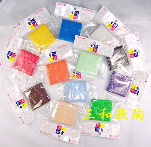 (Sanhe soft clay) 60g*12 colors(commonly used 12 colors random color) DIY environmental protection soft clay 720g