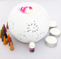 Aromatherapy full glaze Japanese hollow ceramic aromatherapy burner aromatherapy lamp essential oil aromatherapy lamp