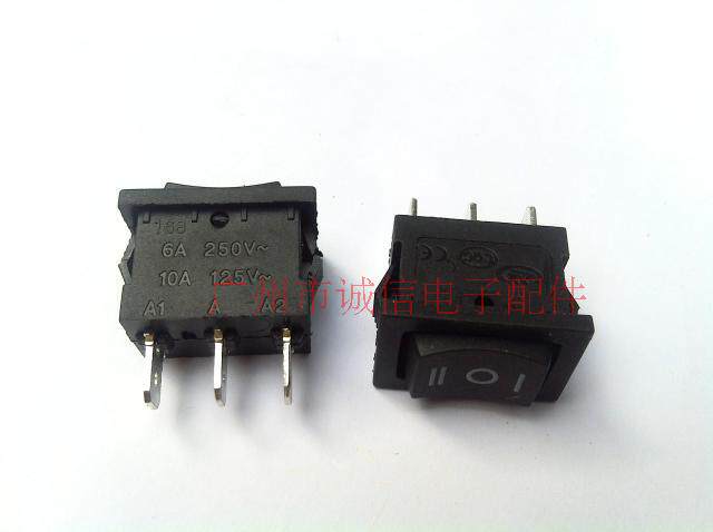 Three gears, three legs, normally open and normally closed KCD1-103T 3 feet, 3 gears, boat-shaped switch, a pack of 100