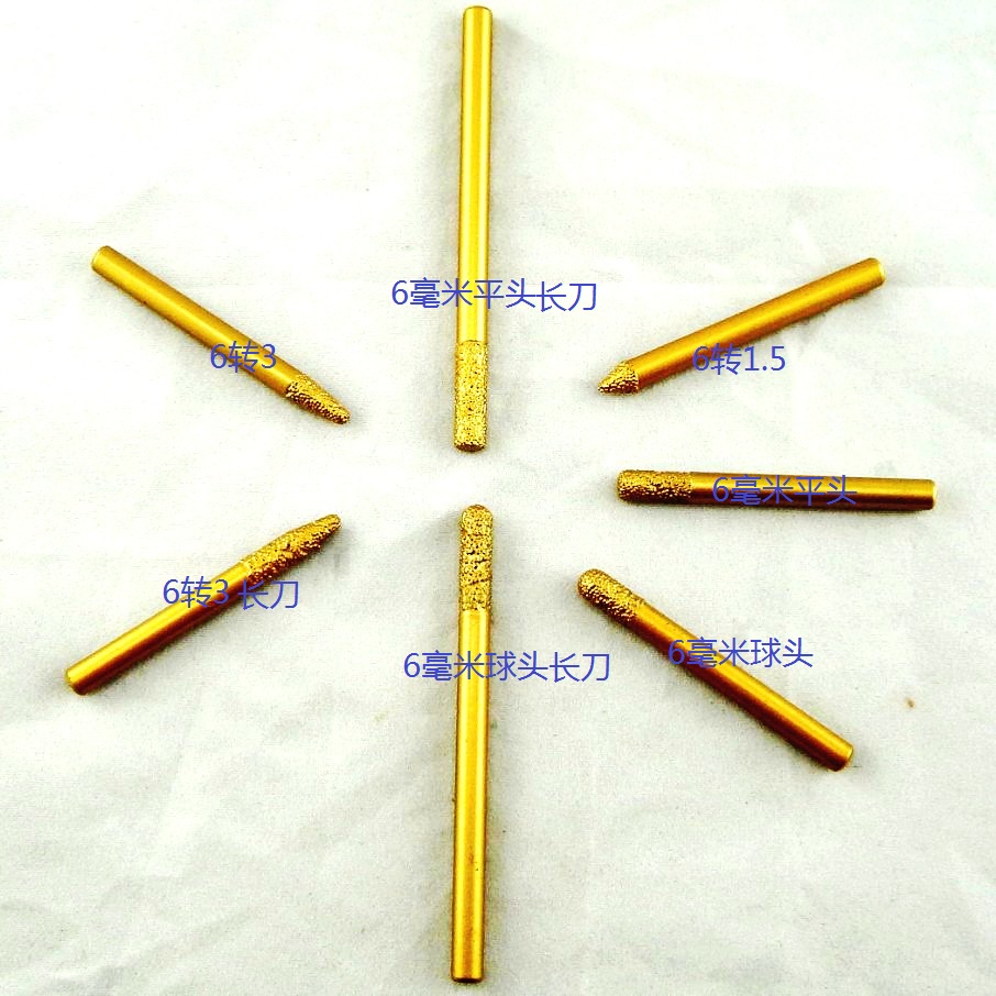 6 Turns 3 6 Turns 1 5 6 mm Flat Head 6 mm Ball Head 6 mm Long Knife Engraving Knife Numerical Control Engraving Knife