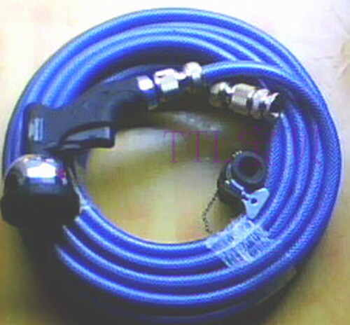 15m high-blue garden tube, ten-function zinc alloy gun, copper quick-connect 2 sets
