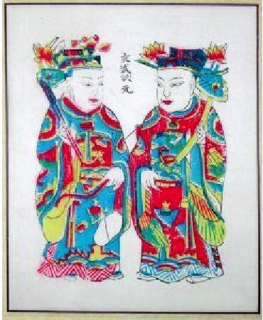 National Intangible Cultural Heritage collection presents Qing version of Wuqiang Woodblock New Year Painting A Wenwu champion and a