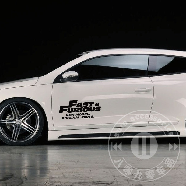 速度与激情系列原版汽车贴纸 个性拉花改装侧门贴 反光盖划痕贴花