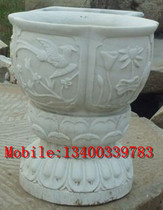 Antiquity Stone Sculpture Fish Bowl Stone Carving Old Fish Bowl Trinket Decorated Stone Groof 120