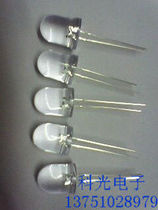 Single order 10MM single flashing blue light blue flashing long feet white hair blue flashing light new factory direct sales