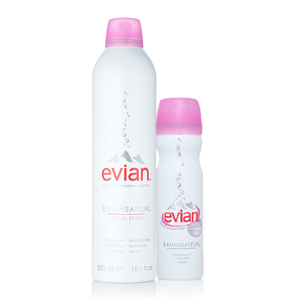【天猫超市】法国进口evian依云爽肤水矿泉水喷雾300ml+50ml套装