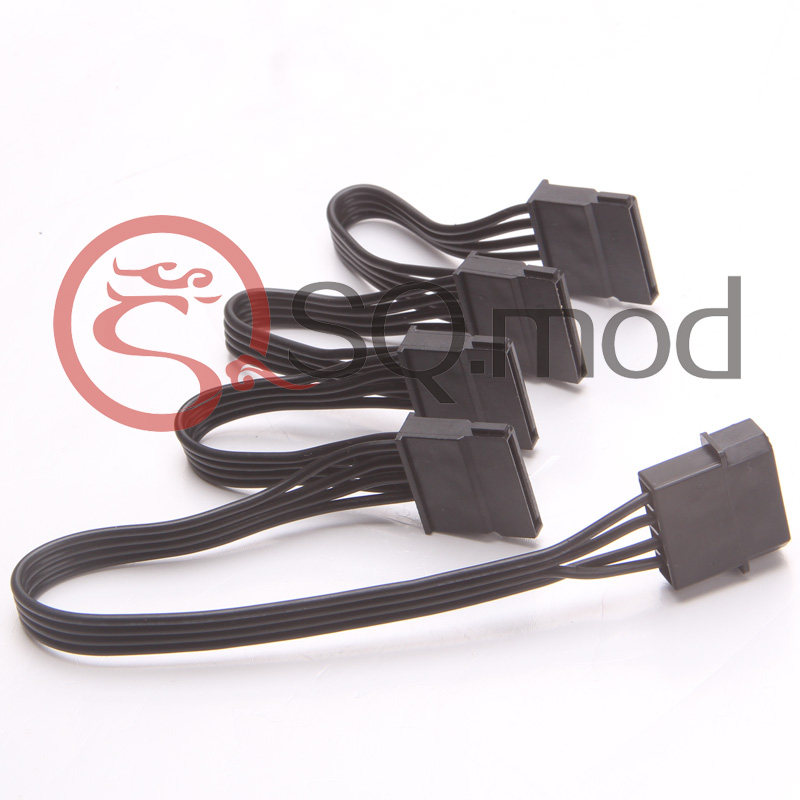 Large 4pin IDE swivel SATA power cord 10% 4 18AWG switching connecting line SATA extension wire spot