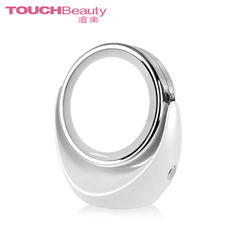 TOUCHBeauty台式化妆镜 5倍放大双面梳妆镜 LED发光镜子AS-0678