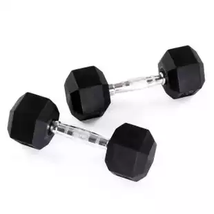 Professional fitness package glue fixed dumbbells men fitness home gym commercial private teaching hexagonal dumbbells