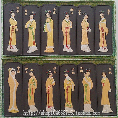 Old Hu Kaiwen Emblem Ink-ink Block Smoked Ink Handicraft Collection Items Hu Kaiwen 12 Golden Hairpin Sleeve Ink 