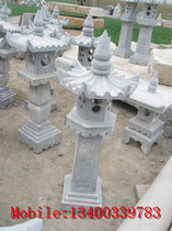 Stone carving stone lamp imitation ancient stone sculpted stone lantern green stone lantern stone lantern stone carving pendulum piece 018