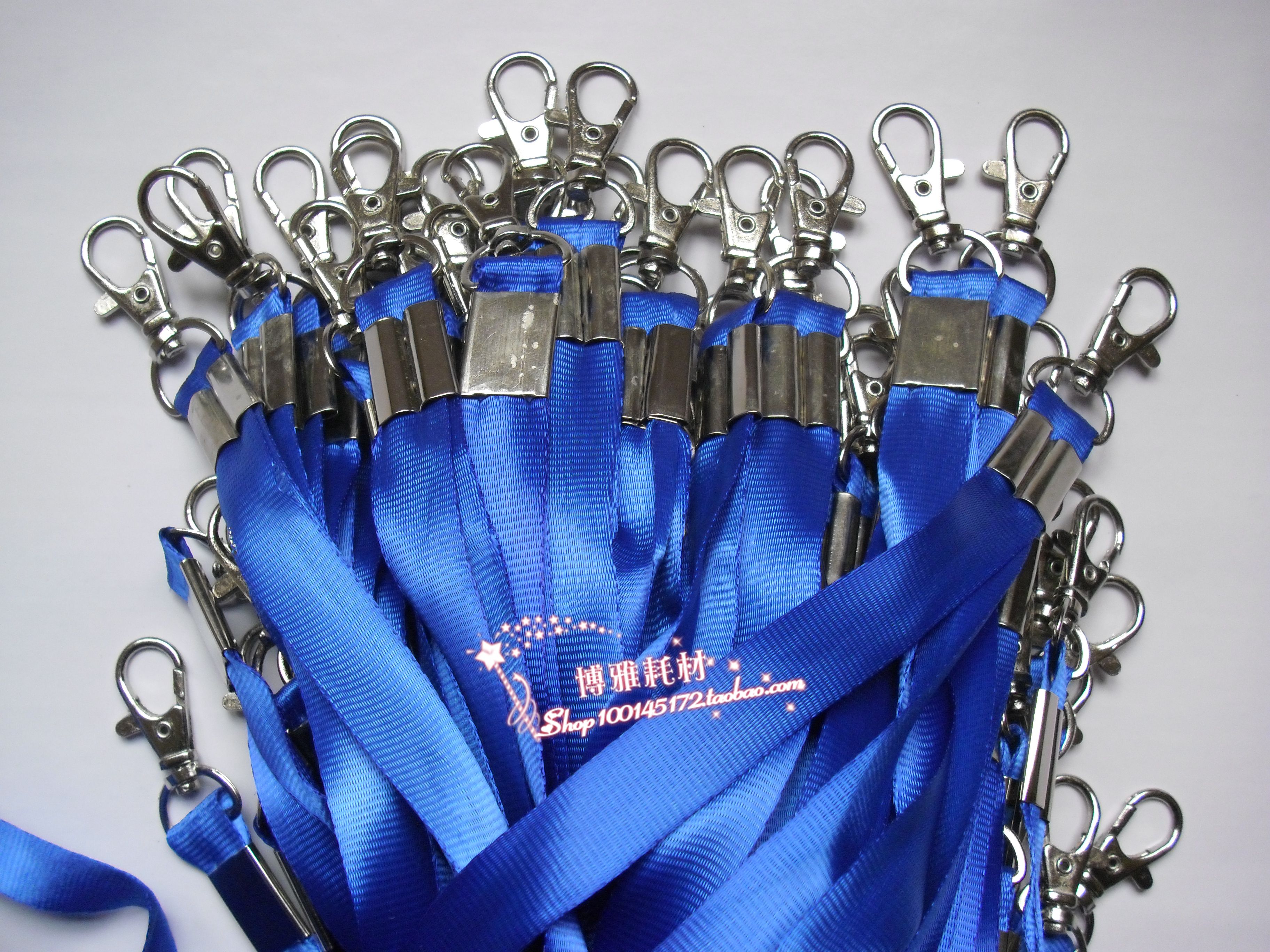 Hot-selling silk lanyard 1 5cm plain lanyard Chest card rope Exhibition hanging rope certificate economy blue