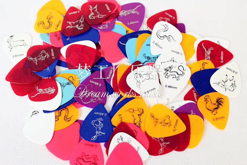 Alice alice folk guitar picks various thicknesses musical instrument picks colored zodiac