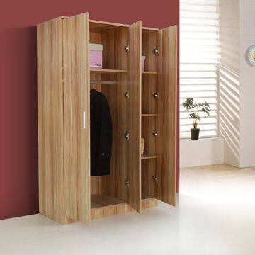 Wardrobe Three Doors Korean Style Large Wardrobe Solid Wood Combined Wardrobe Simple Cloakroom Storage Closet Special Price