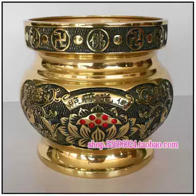 Taiwan fine copper ring fragrance incense Buddha furnace incense furnace * table inch 5 inch 5 pure copper dragon Lotus furnace