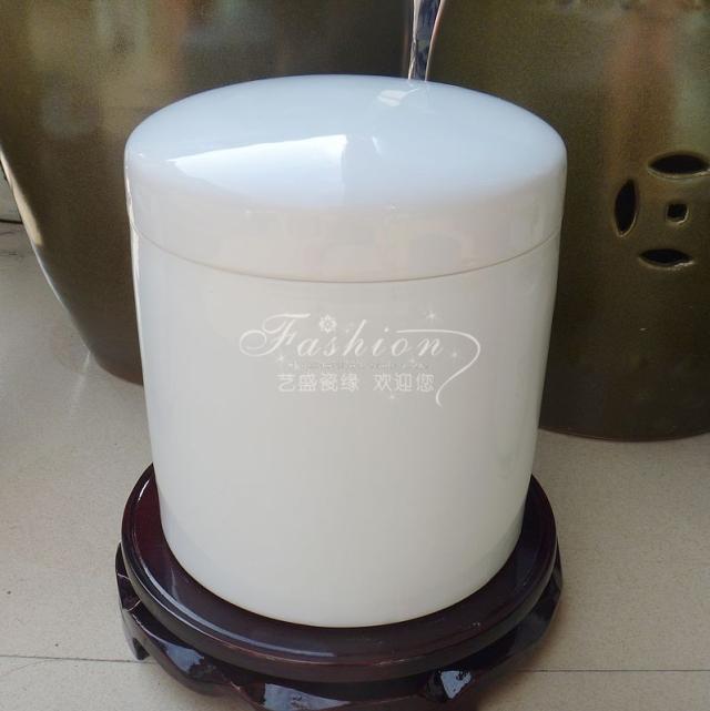 Ceramic pure white bone ash altar ceramic ashes jar Jingdezhen Ceramic bone ash box Grand small and medium size Coffin White-Taobao