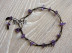 Dệt thủ công Vòng chân pha lê tự nhiên Amethyst sỏi vòng chân thời trang Dệt thời trang đa năng vòng chân bạc tây tạng Vòng chân