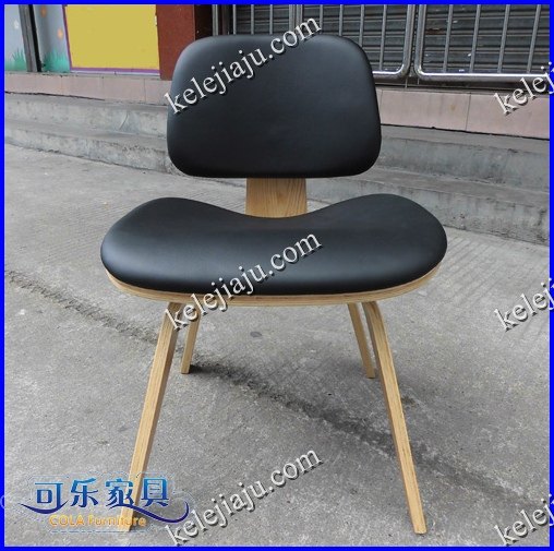 CL2002 Ames Curved Wood chair-High stool Leather Ames DCW dining chair