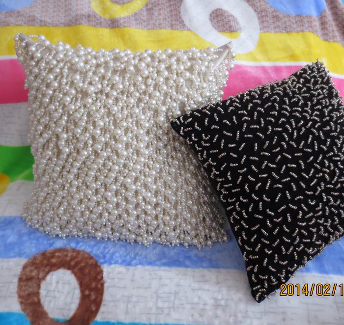 Boulevard High-end Handmade String Nails Beads Embroidered Pillow Lean Pillow Soft Decorated-like Villa Hotel Villa hotel 30 * 30 Specifications-Taobao