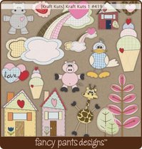 Fancey Pants Kraft Küts Kuts Series Cow Leather Background Paper Suit