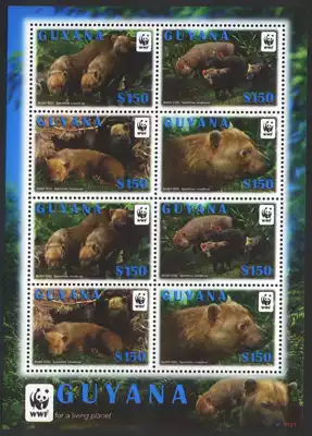 Grenada, Saint Vincent 2011 Animal panda emblem stamp sheetlet