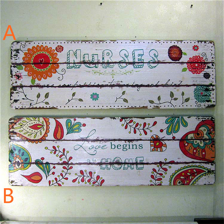 American countryside retro to make old wooden planks painted colorful patterns cartoon graffiti background wall decoration painting children's room hanging paintings