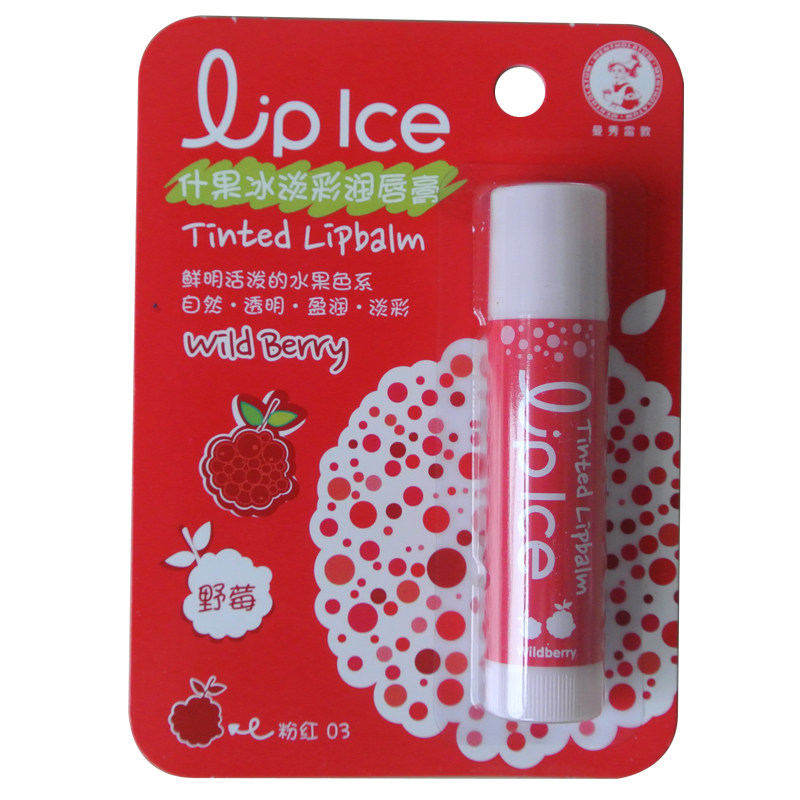 曼秀雷敦 什果冰淡彩润唇膏3.5g野莓  粉红