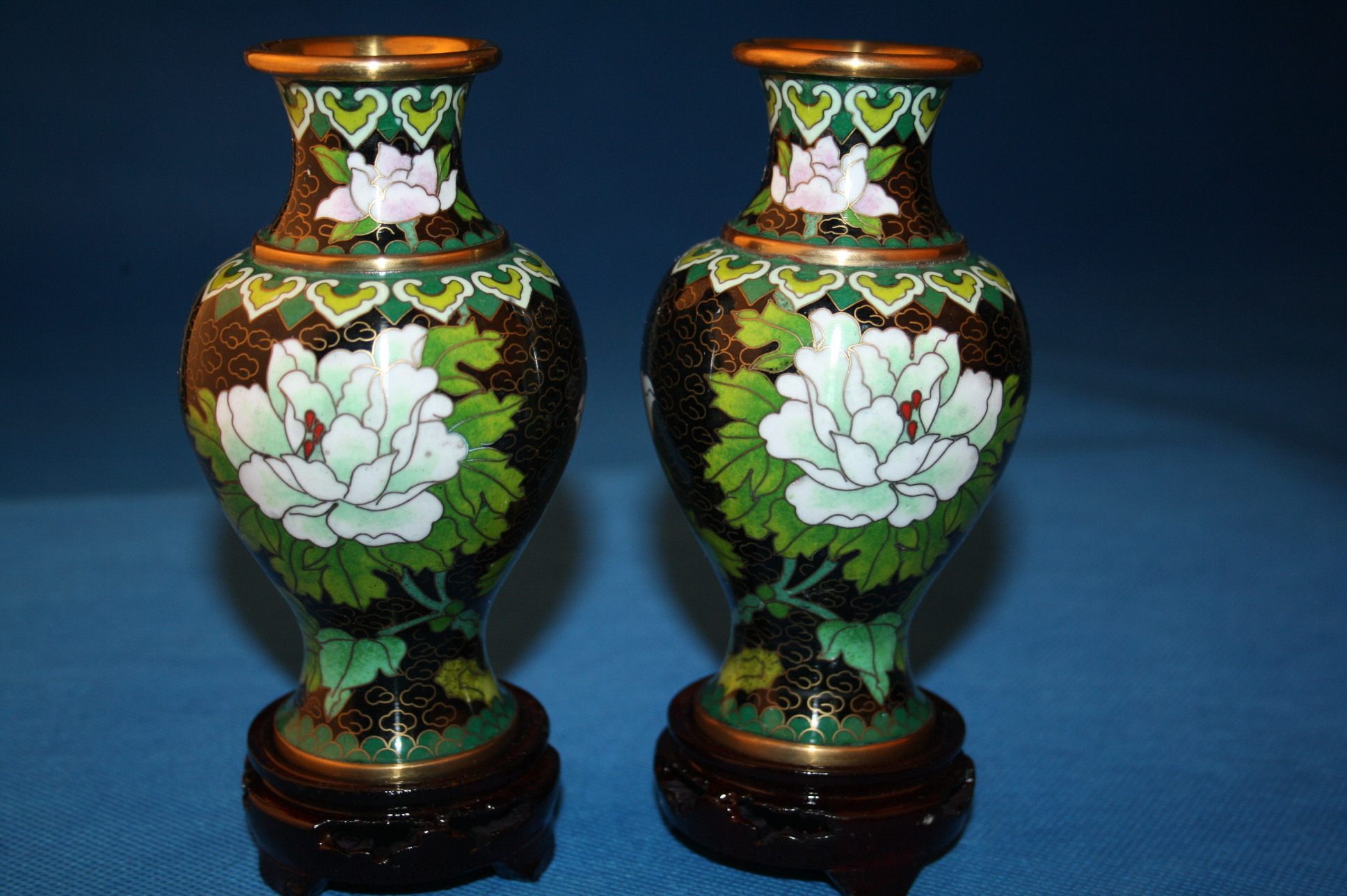 Old Zheng Zong Bronze Tire Plated Real Gold Old Jingtai Blue Vase Old Jingtai Blue Vase Pair Price For Price