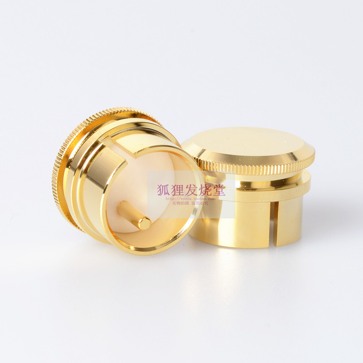 Special offer good news Taiwan custom high grade pure copper gold-plated XLR protective cap shield cap dust cap male cap