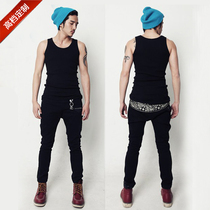 Summer dress New Men Men Mens cotton narrow shoulder vest Lycra cotton sleeveless waistcoat tailor-made