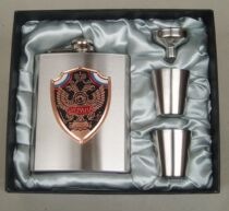 Snow Wolf Lake - 7 oz stainless steel hip flask small hip flask outdoor gift fashion hip flask set