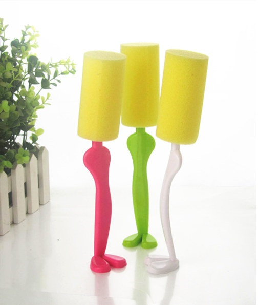Fashion Creative Sponge Cup Brush Cups Cleaning Brush Cartoon Gentleman Brushed Clean Utensils