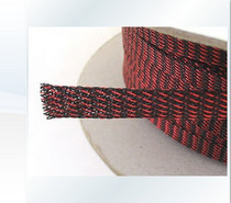 Enameled copper red and black nylon audio wire shock absorber net sleeve diameter (6-10)MM Universal