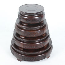 Haolin Xuan black Catalpa wood vase base computer carved base stone base tea set base seat