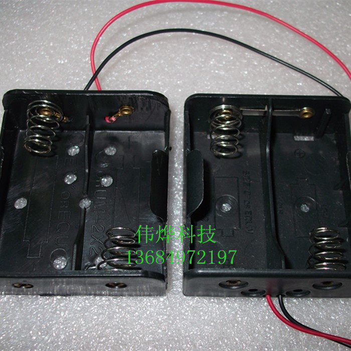 No. 2 two-cell battery box No. 2 double-cell battery holder No. 2 2-cell battery box series 3V