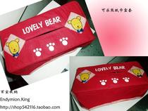 Crown credibility * original single Happy bear foreign trade tissue box set tissue towel draw red version-special price 5 yuan