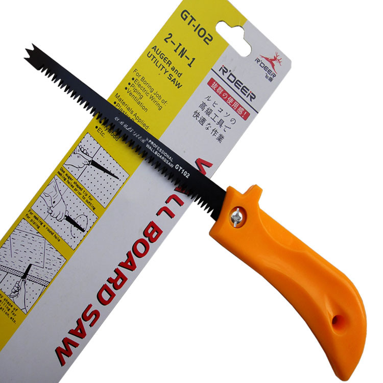 Flying deer plastic handle dual-use saw household small hand saw smallpox saw orchard branch steel saw inner hole saw board saw