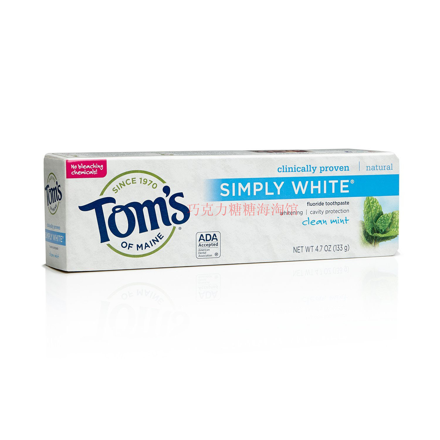 100% of the original imported Tom's of maine natural freckle whitening mint toothpaste