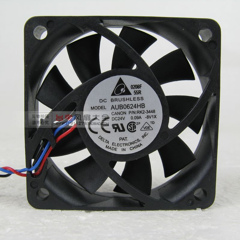 Original package Delta 6015 24V 0 09A 3-wire AUB0624HB 6CM cooling fan inverter