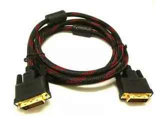 DVI cable with network DVI to DVI gold-plated braided network double magnetic ring computer connected to TV cable 1 5 3 5 10 meters