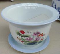 Jingdezhen Ceramic Flower Pot Florator Flower Bowl With Tray Size Spec Lotus Flower