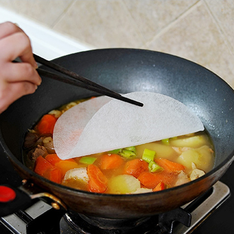 日本进口 厨房吸油膜 煲汤吸油棉 食物去脂吸油纸 滤油纸 12片装