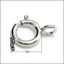 925 silver spring buckle water bubble buckle necklace chain buckle round buckle pure silver buckle diy handmade jewelry accessories platinum 5mm