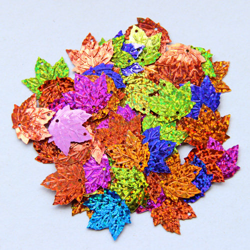 Maple Leaf Bright Sheet Pearl Sheet Ornament Accessories Diy Clothing Accessories Accessories Dance dress Belly Leather Dance Accessories