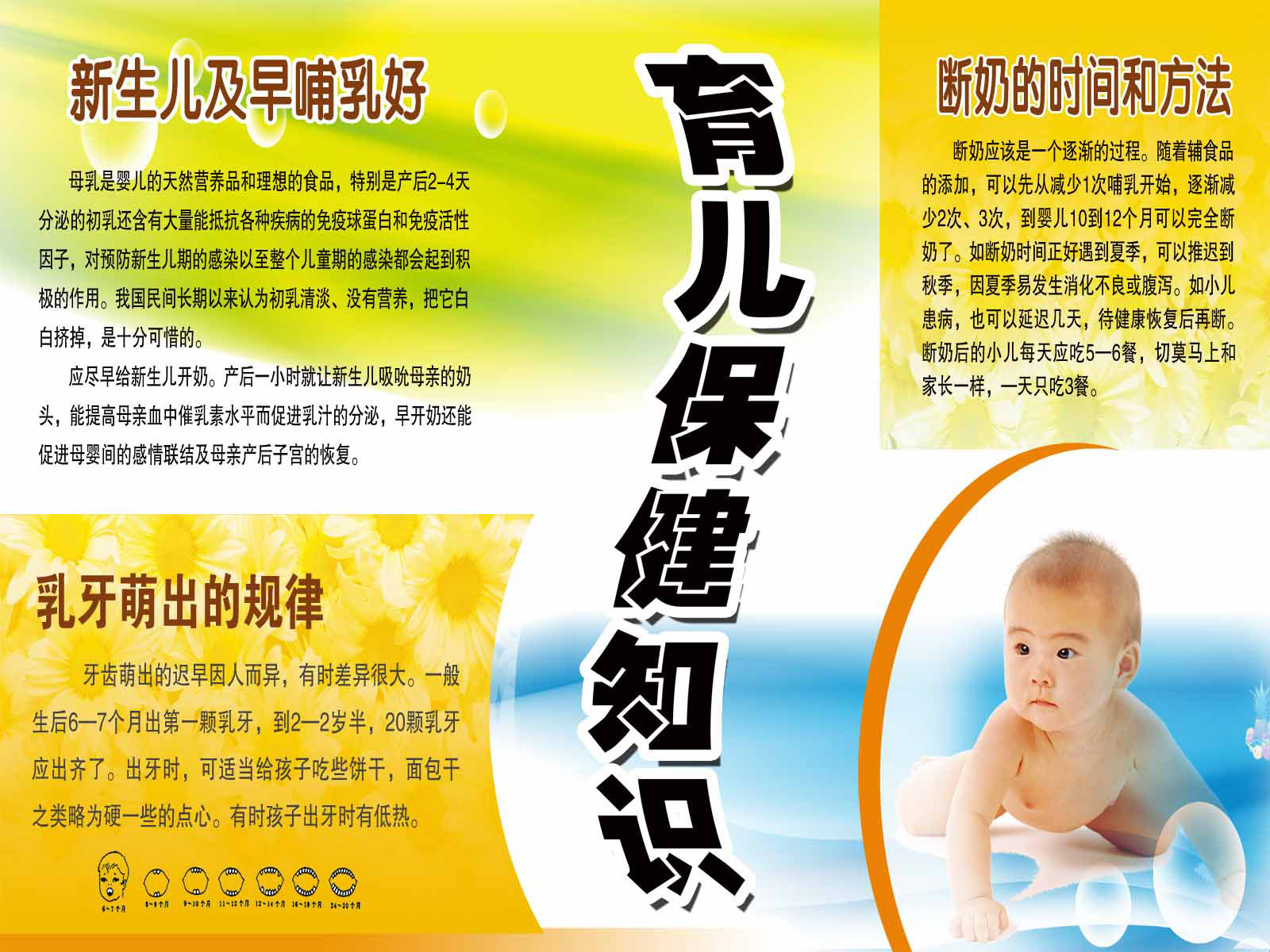 海报印制93素材健康展板37育儿保健