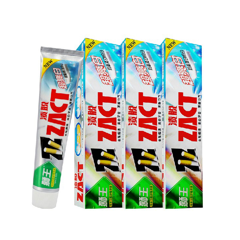 LION狮王牙膏 ZACT渍脱超亮白牙膏150G*4支 去烟渍牙渍