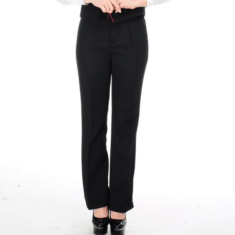 Woman Pants Black 100 Hitch Working Pants Straight Barrel Hotel Attendant Pants Working Pants