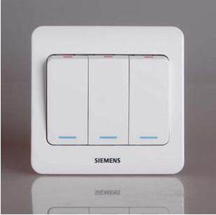 Siemens switch socket panel vision Yabai three open single control with fluorescent 5TA0 118-1CC1