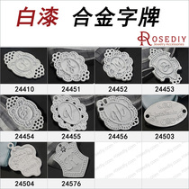 DIY Materials Ornament Accessories Alloy Retro Handmade Materials English White Lacquered Alphabet 23262 22292