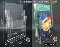 Customized direct sales plexiglass data rack bank transparent data rack display rack